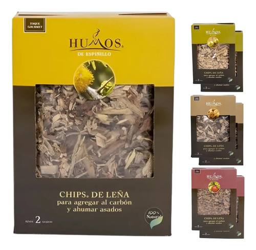 Set X2 Chips Astillas Leña Ahumar Humos 500g Tienda Pepino