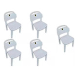 Combo 5 Sillas Sillon Canada Reforzado  Mascardi Blanco