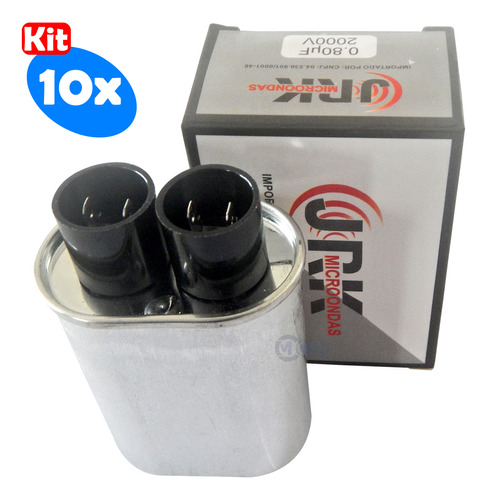 Kit 10x Capacitor Microondas Original Jrk 0,80 .uf