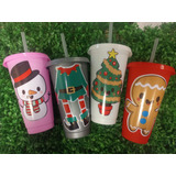 15 Vasos 24 Onzas Navideños Reutilizables Navidad Personaliz