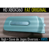 Hd Xbox 360 Fat Original 16gb - Funciona 100% - Xw05