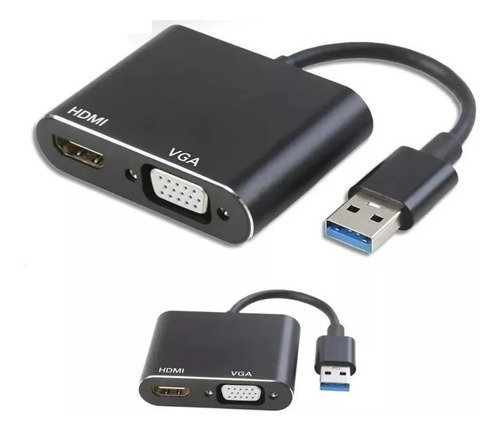 Cabo Adaptador Usb 3.0 Para Hdmi Vga Video Audio 1080p