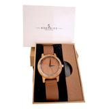 Reloj De Madera Bobo Bird Bambú A09 44 Mm Con Caja