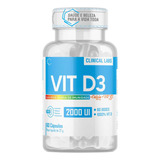 Vitamina D3 2000ui Vit D + K2 Mk7 + Cálcio - 60 Cápsulas