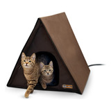 K&h Pet Products Multi-kitty A-frame Outdoor Cat House Choco