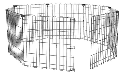 Corral Jaula Para Perros Expandible 91cm Con Puerta 8 Panel