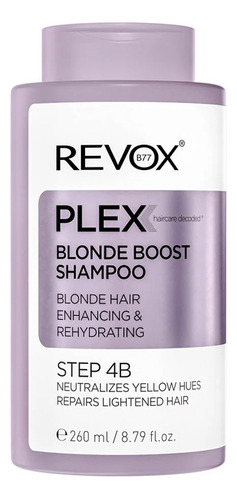  Shampoo Neutralizador Paso 4 Cabello Rubio Revox Plex 260ml