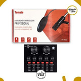 Kit Microfone Condensador P/ Lives + Mesa V8 Oferta