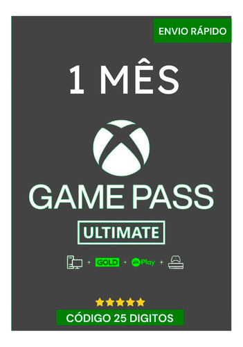 Xbox Game Pass Ultimate 1 Mes Xbox One Series X S  Original