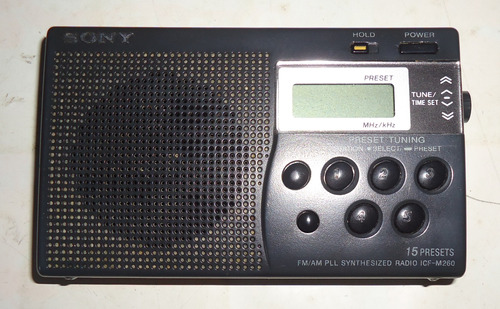 Radio Sony Am/fm Icf-m260 Digital Funcionando Con Detalle