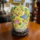 Antigo Potiche Vaso Oriental Em Porcelana Japonesa Pintado