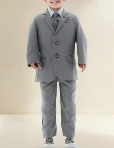 Traje De Vestir Niño Gris 3874 2 A 16 Años