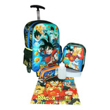 Kit Mochila Dragon Ball Infantil Rodinhas Original Clio 1h 