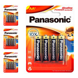 16 Pilhas Alcalinas Aa Panasonic (4 Cart)