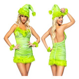 3pcs Disfraz Cosplay Vestido De Fiesta De Navidad Para Dama