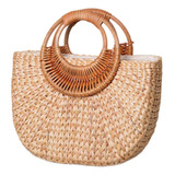 Fwefww Bolso De Mano De Paja Bolso De Playa De Verano S