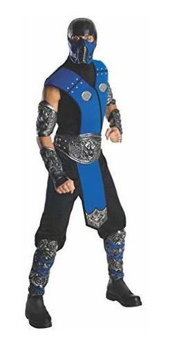 Disfraz De Mortal Kombat Sub Zero Para Adulto, Azul, Talla