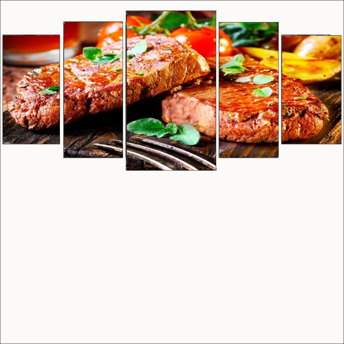 Quadros Decorativo 128x60 Carne Churrasco Promoção Lindo N3