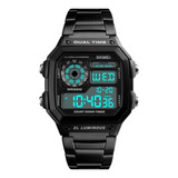 Reloj Militar Contra Agua Skmei Hombre Metal Alarma Fecha