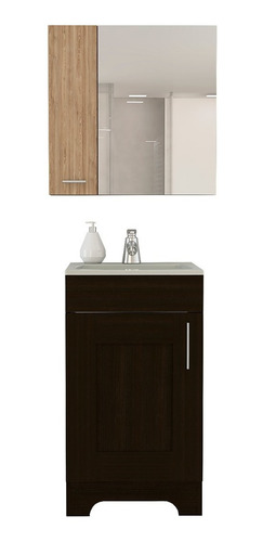 Combo My Bath Botiquin + Mueble Lavamanos - Miel / Wengue