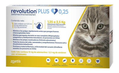 Revolution Plus Gatos De 1,25 A 2,5 Kg