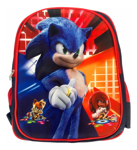 Mochila Sonic Hedgehog Escolares Primaria Club Colonia Unica