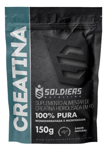 Creatina Monohidratada 150g 100% Pura Soldiers Nutrition Sem Sabor