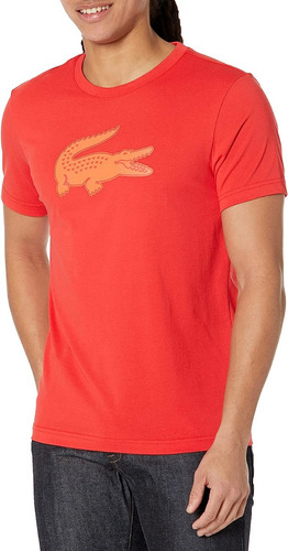 Playera Lacoste Original Casual Naranja Cocodrilo Roj 7 Dias