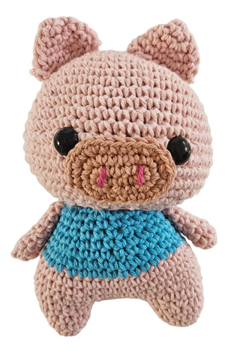 Amigurumi Tejido Chancho Crochet Muñeco Montessori Cerdito