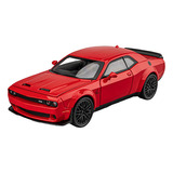 Coche De Metal En Miniatura Dodge Challenger Srt Hellcat Red Color Rojo