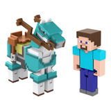 Figura Minecraft Vanilla Steve And Armored Horse