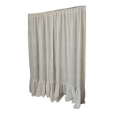 Cortinas Minimal Con Volado Natural 220x150cm