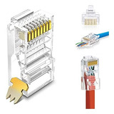 100 Pcs Cat6 Rj45 Finaliza Rj45 Conector Cat6 Cat5e Cat...