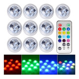 20 Piezas De Luces De Piscina Led Impermeables Con Control R