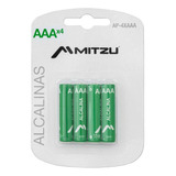 Kit De 4 Baterías Alcalinas Aaa De 1.5 Vcc Mitzu Ap-4xaaa