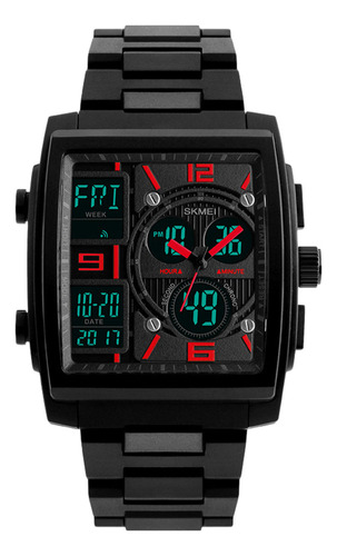 Reloj Deportivo Analógico Digital Impermeable Rojo