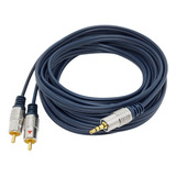 Cabos P2 Estéreo X 2 Rca 3 Metros Blindado 100% Promoção