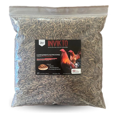 Invikto Larva Soldado Negro Ingrediente Natural Gallos 500gr | Meses sin interés