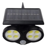 Reflector Lampara Pared Led Solar Sensor Movimiento Exterior