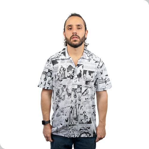 Camisa Rock And Roll Masculina De Botoes Edicao Limitada