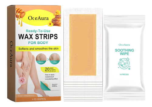 Kit De Depilación Wax Strips Body 20 Para Eliminar Axilas B