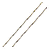 Corrente Em Ouro Branco 18k Feminina Veneziana 60cm 0,50mm