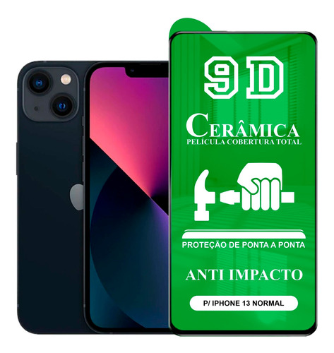 Película P/ iPhone 13 Normal - 9d Cerâmica Anti Impacto