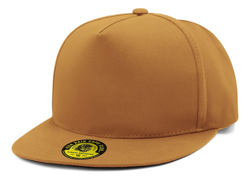 Gorra Flat Plana Camel Marrón Snapback Premium Eva Rain®