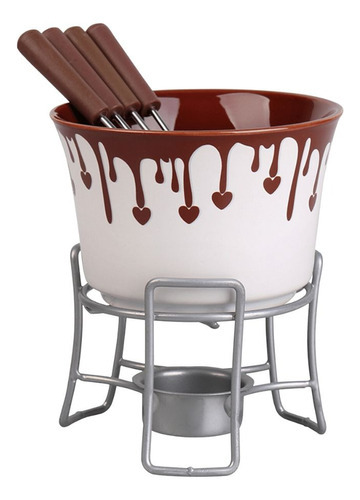 Conjunto Para Fondue 6 Peças - Chocolate Coração Brinox