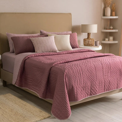 Edredón King Size Blush Vianney Color Rosa Diseño de la tela Lisa | Envío gratis