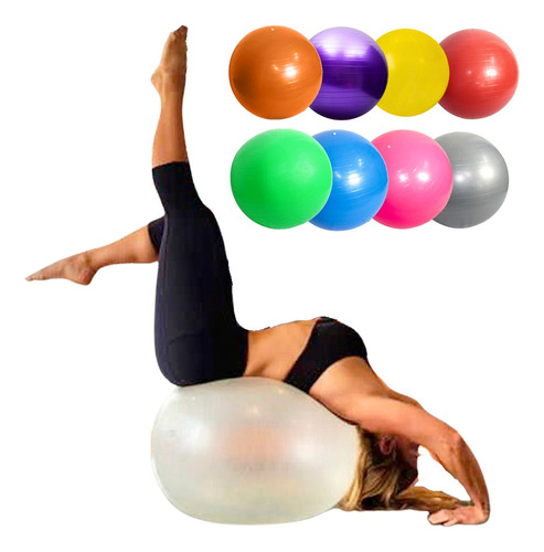 Bola Suiça 65cm P/ Pilates Yoga Fisioterapia Alongamento