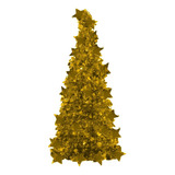 Arbol De Navidad Con Adornos Arbolito 26x10cm Pino De Mesa Color Amarillo