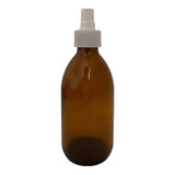 6 Pz. Botella Vidrio 250ml Ámbar Con Atomizador (it-435)