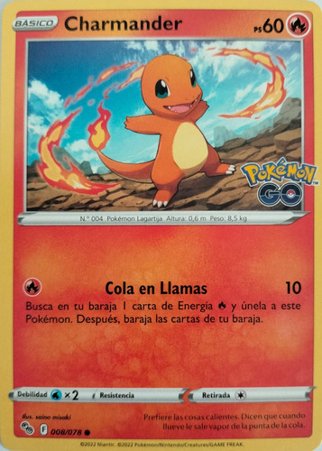 Pokémon Tcg Charmander 008/078 (español)